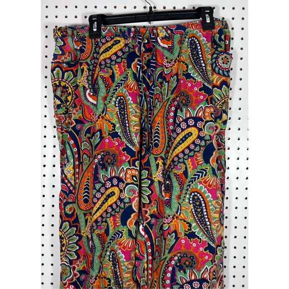 Vera Bradley Bright Colorful Paisley Floral Drawstring Elastic Waist Lounge Pant - Picture 5 of 9